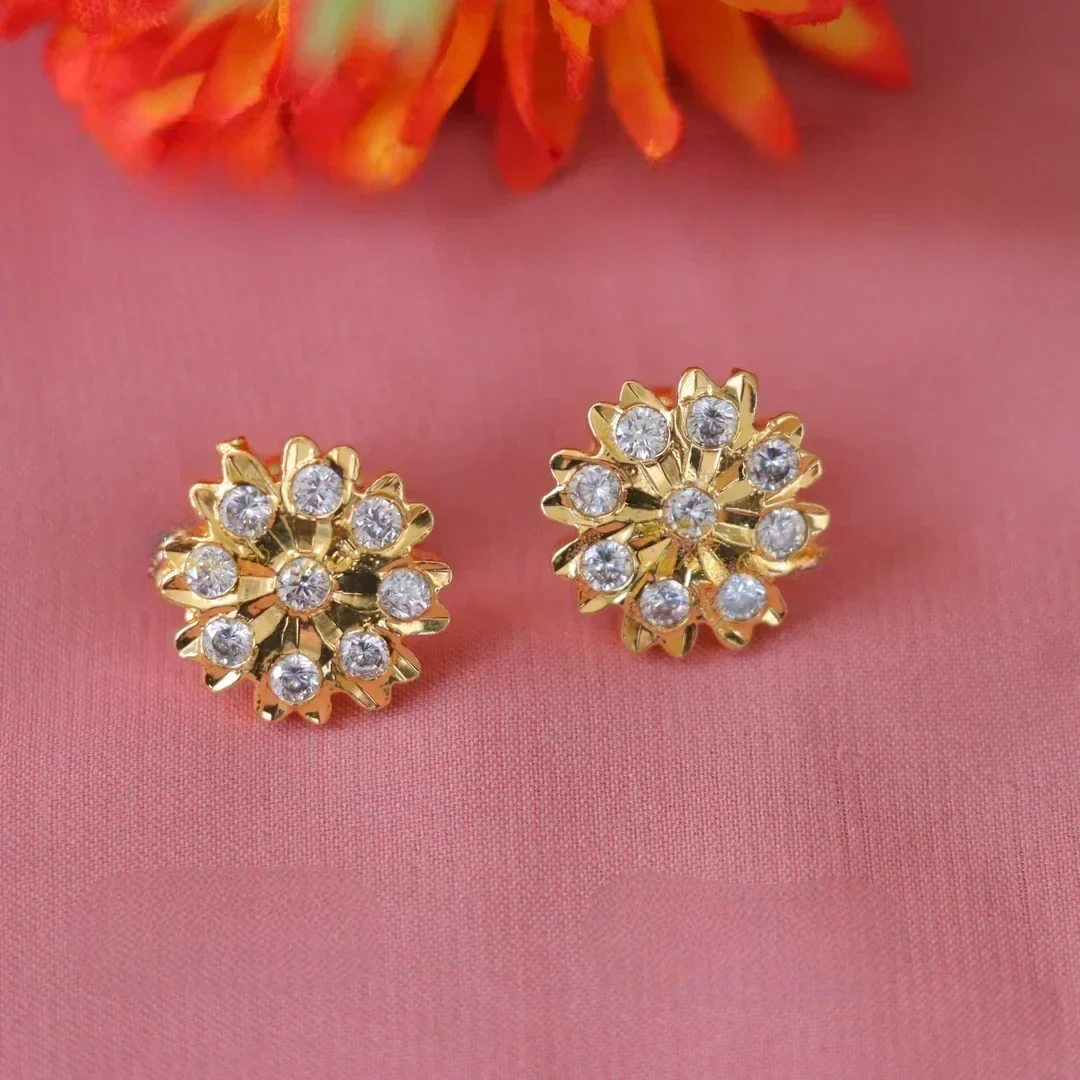 Glorious Gold Floral Studs